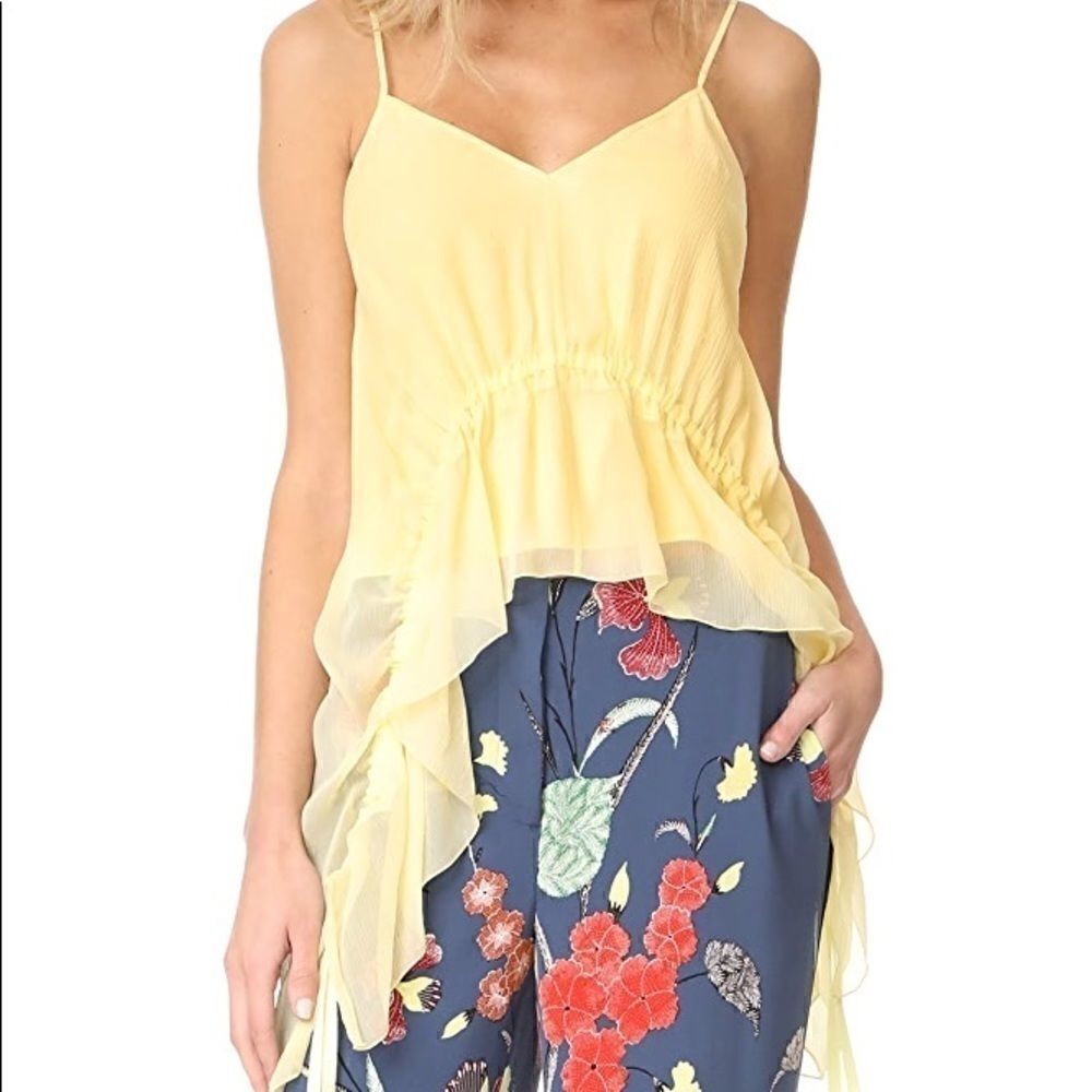 Yellow Elizabeth and James V Neck Top